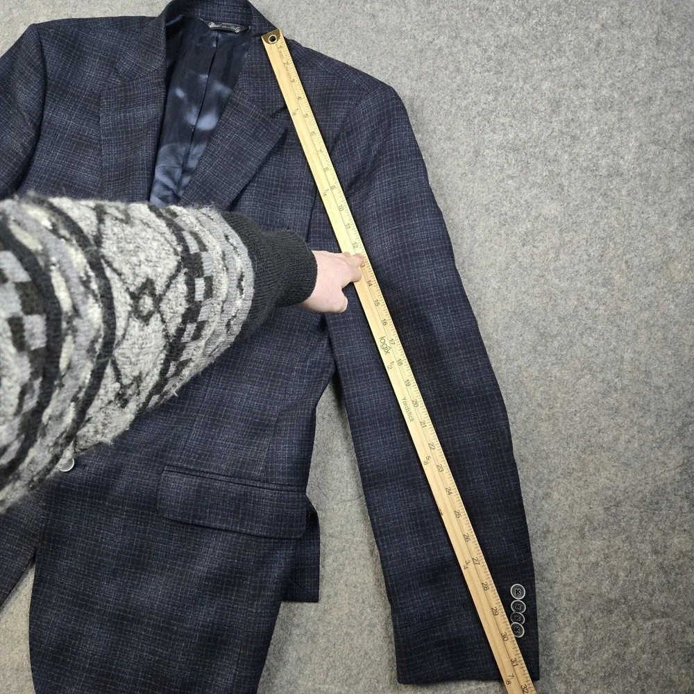 Alberto Zimni Blazer Mens 42‎ Blue Reda 1865 Super 110s Italy Made 2 Button